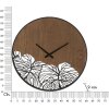 Mauro Ferretti reloj de pared esfera de madera Ø 60x2 cm marrón negro