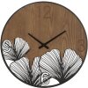 Mauro Ferretti reloj de pared super esfera de madera Ø 60x2 cm marrón negro