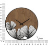 Mauro Ferretti reloj de pared super esfera de madera Ø 60x2 cm marrón negro
