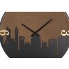 Mauro Ferretti reloj de pared city Ø 60x2 cm negro marrón