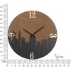 Mauro Ferretti reloj de pared city Ø 60x2 cm negro marrón