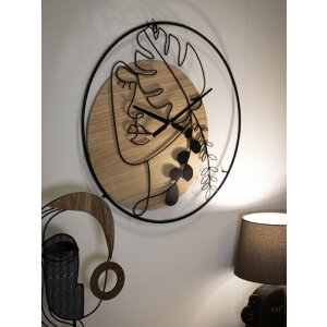 Mauro Ferretti reloj de pared Elegant Ø 60x2 cm marrón negro