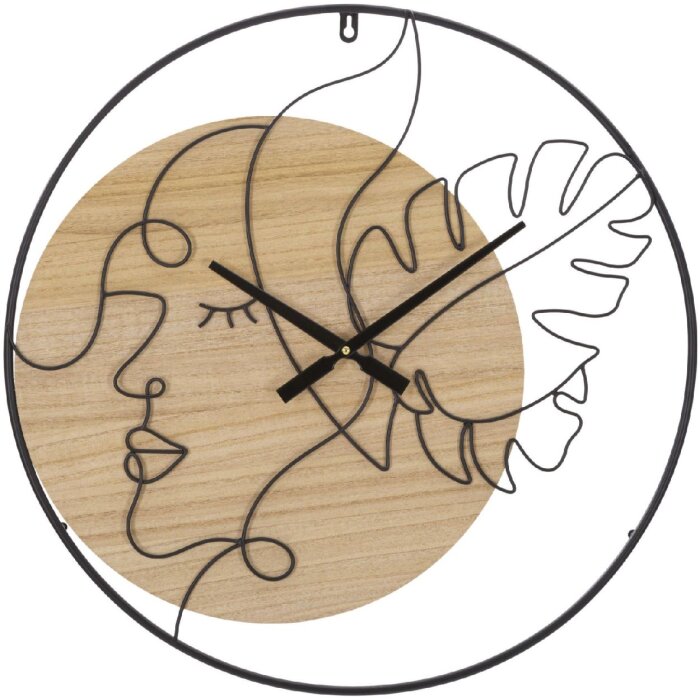 Mauro Ferretti reloj de pared Elegant Ø 60x2 cm marrón negro