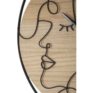 Mauro Ferretti reloj de pared Elegant Ø 60x2 cm marrón negro