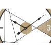 Mauro Ferretti reloj de pared Diseño geométrico Ø 60x2,5 cm marrón negro