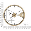 Mauro Ferretti reloj de pared Diseño geométrico Ø 60x2,5 cm marrón negro