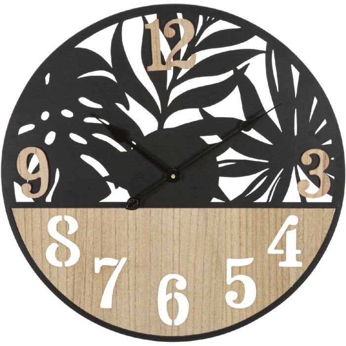 Mauro Ferretti reloj de pared palmera Ø 60x2,5 cm negro marrón