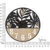 Mauro Ferretti reloj de pared palmera Ø 60x2,5 cm negro marrón