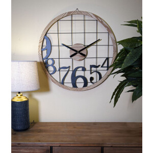 Mauro Ferretti reloj de pared números Ø 60x2,5 cm negro marrón
