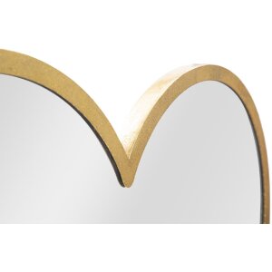 Espejo de pared Mauro Ferretti doble corazón 65x2x50 cm oro