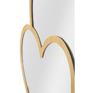 Espejo de pared Mauro Ferretti doble corazón 65x2x50 cm oro