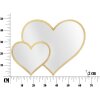 Espejo de pared Mauro Ferretti doble corazón 65x2x50 cm oro