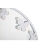 Espejo de pared Mauro Ferretti blanco mariposa Ø 62,5x2,3 cm blanco