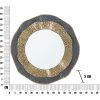 Espejo de pared Mauro Ferretti Shai Dark Ø 65,5x5 cm gris oscuro dorado