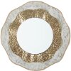 Espejo de pared Mauro Ferretti Shai Light Ø 54,5x4,5 cm crema dorado