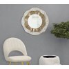 Espejo de pared Mauro Ferretti Shai Light Ø 54,5x4,5 cm crema dorado