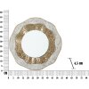 Espejo de pared Mauro Ferretti Shai Light Ø 54,5x4,5 cm crema dorado
