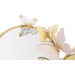 Espejo de pared Mauro Ferretti Doble Farfalle Rosa...