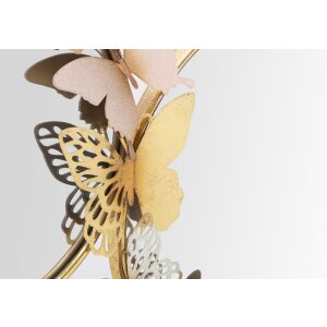 Espejo de pared Mauro Ferretti Doble Farfalle Rosa 81x3x52,5 cm oro rosa