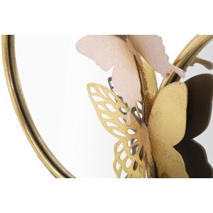 Espejo de pared Mauro Ferretti Doble Farfalle Rosa 81x3x52,5 cm oro rosa