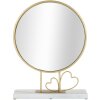 Mauro Ferretti mesa espejo corazón 30x9x39,5 cm mármol dorado