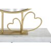 Mauro Ferretti mesa espejo corazón 30x9x39,5 cm mármol dorado