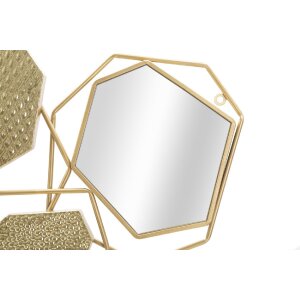 Espejo de pared Mauro Ferretti piedra 91x4x52 cm oro