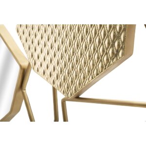 Espejo de pared Mauro Ferretti piedra 91x4x52 cm oro