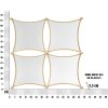 Espejo de pared Mauro Ferretti Jalo 68x3,5x68 cm oro