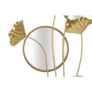 Espejo de pared Mauro Ferretti triple flujo 65x8x88 cm oro