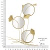 Espejo de pared Mauro Ferretti triple flujo 65x8x88 cm oro