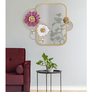Espejo de pared Mauro Ferretti Lovis 75x9,5x64,1 cm dorado