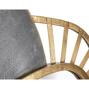 Espejo de pared Mauro Ferretti Art 55,9x5,7x90,8 cm gris dorado