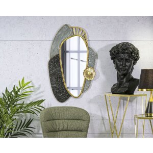 Espejo de pared Mauro Ferretti Art 55,9x5,7x90,8 cm gris dorado