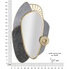 Espejo de pared Mauro Ferretti Art 55,9x5,7x90,8 cm gris dorado
