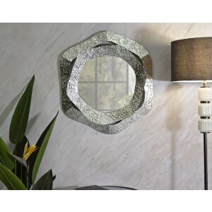 Espejo de pared Mauro Ferretti Aury 66x6x75 cm plata