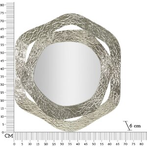 Espejo de pared Mauro Ferretti Aury 66x6x75 cm plata