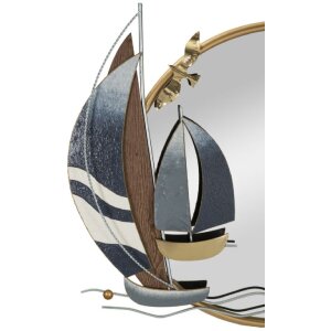 Mauro Ferretti Wandspiegel Segel 71x8x64 cm mehrfarbig