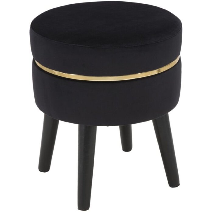 Mauro Ferretti taburete Paris Ø 35x40,5 cm oro negro