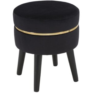 Mauro Ferretti taburete Paris Ø 35x40,5 cm oro negro
