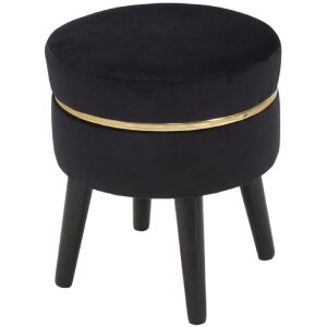 Mauro Ferretti taburete Paris Ø 35x40,5 cm oro negro