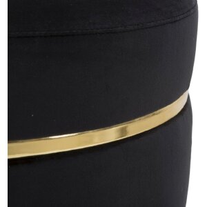 Mauro Ferretti taburete Paris Ø 35x40,5 cm oro negro