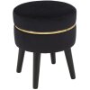 Mauro Ferretti taburete Paris Ø 35x40,5 cm oro negro