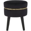Mauro Ferretti taburete Paris Ø 35x40,5 cm oro negro