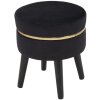 Mauro Ferretti taburete Paris Ø 35x40,5 cm oro negro