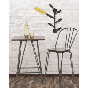 Mauro Ferretti botellero de pared Manhattan 6 plazas 27x15x55 cm cobre negro