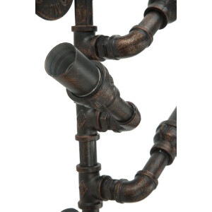 Mauro Ferretti botellero de pared Manhattan 6 plazas 27x15x55 cm cobre negro