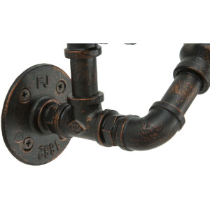 Mauro Ferretti botellero de pared Manhattan 6 plazas 27x15x55 cm cobre negro
