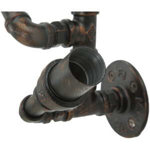 Mauro Ferretti botellero de pared Manhattan 6 plazas 27x15x55 cm cobre negro