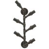 Mauro Ferretti botellero de pared Manhattan 6 plazas 27x15x55 cm cobre negro